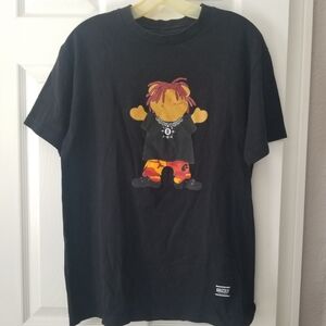 GRIZZLY GRIP TAPE x TRIPPIE RED Men’s Size M Cotton Skate Black Tshirt READ